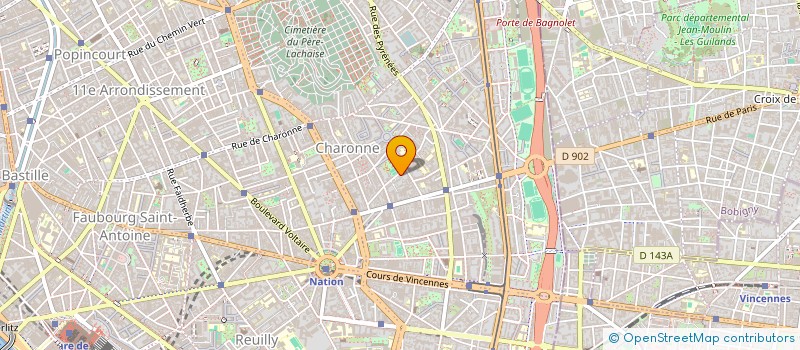 localisation de l'entreprise ASSOCIATION OLYMPE DE L ANGELICA L ARTS .  PARIS