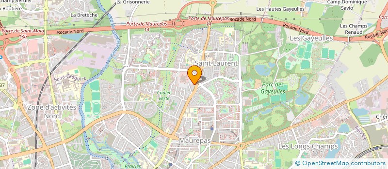 localisation de l'entreprise ASSOCIATION OMNISPORT DES AGENTS DE LA REGION BRETAGNE (AOARB)  RENNES