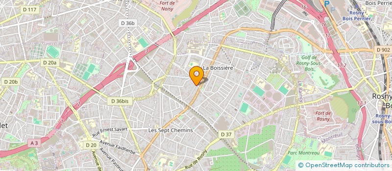 localisation de l'entreprise ASSOCIATION ONSBORN LABO à MONTREUIL