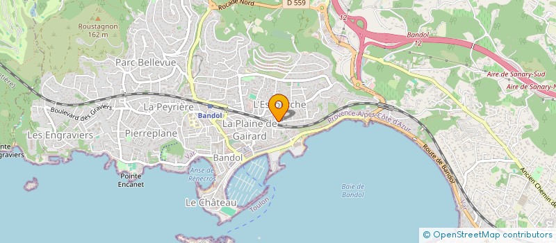 localisation de l'entreprise ASSOCIATION OPALE  BANDOL