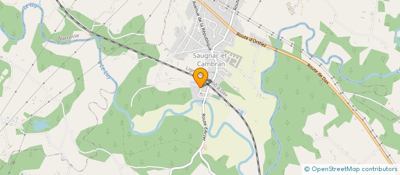 localisation de l'entreprise ASSOCIATION ORCHESTRE A L'ECOLE DE SAUGNAC ET CAMBRAN  SAUGNAC-ET-CAMBRAN