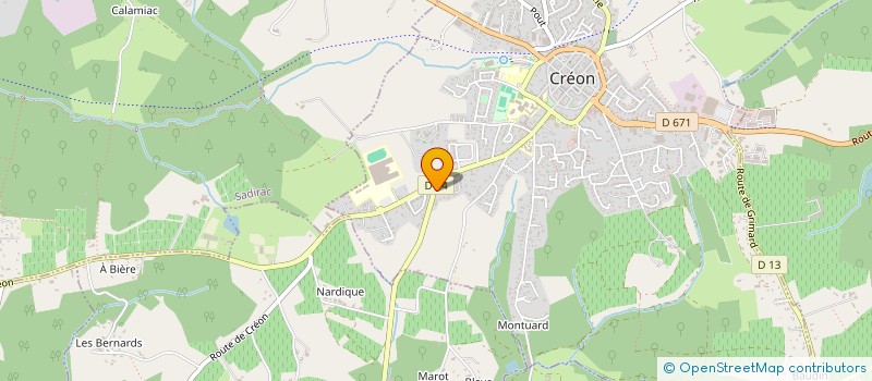 localisation de l'entreprise ASSOCIATION ORCHESTRE D'HARMONIE DE L'ENTRE-DEUX-MERS  (OHEM)  CREON