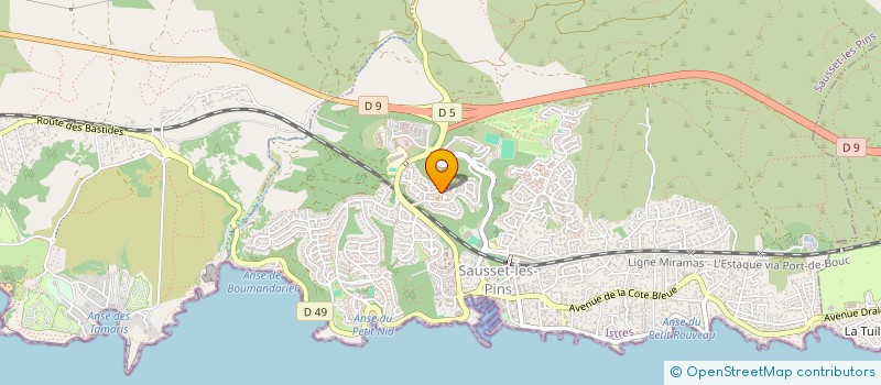 localisation de l'entreprise ASSOCIATION ORIEL  SAUSSET-LES-PINS