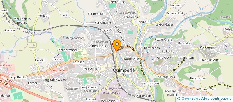 localisation de l'entreprise ASSOCIATION ORIGINAL LOISIRS à QUIMPERLE