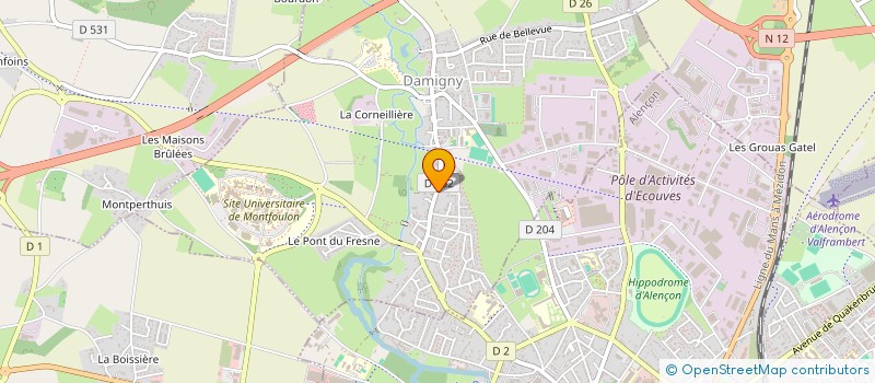 localisation de l'entreprise ASSOCIATION ORNEMUSE à DAMIGNY