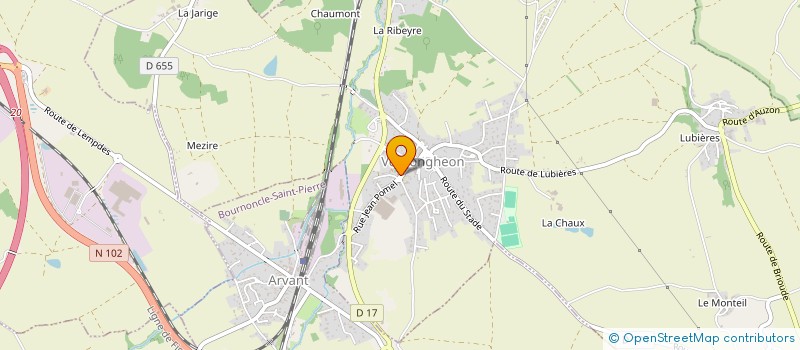 localisation de l'entreprise ASSOCIATION OSER ET LACHER PRISE  VERGONGHEON