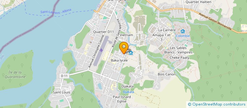 localisation de l'entreprise ASSOCIATION OUEST ANIMATION à SAINT-LAURENT-DU-MARONI