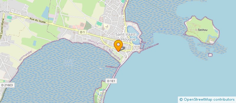 localisation de l'entreprise ASSOCIATION OUEST NORMANDIE CAMPING  SAINT-VAAST-LA-HOUGUE