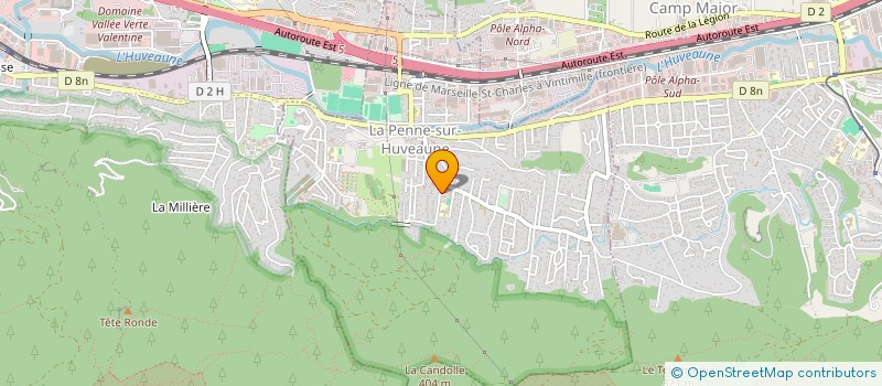 localisation de l'entreprise ASSOCIATION OUPATCH  LA PENNE-SUR-HUVEAUNE