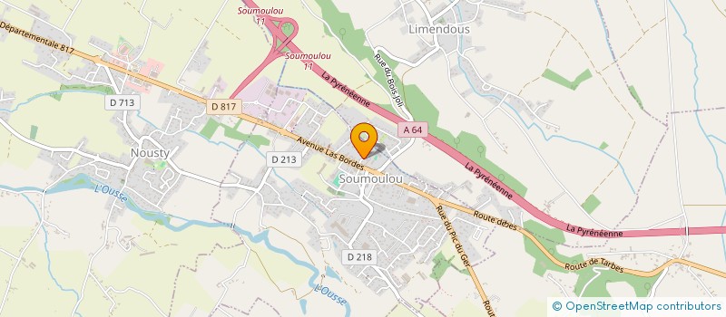 localisation de l'entreprise ASSOCIATION OUSSE GABAS SANTE  SOUMOULOU