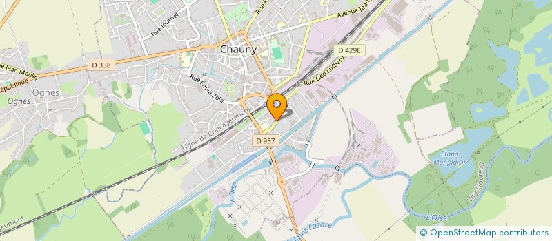 localisation de l'entreprise ASSOCIATION OXYGEN  CHAUNY