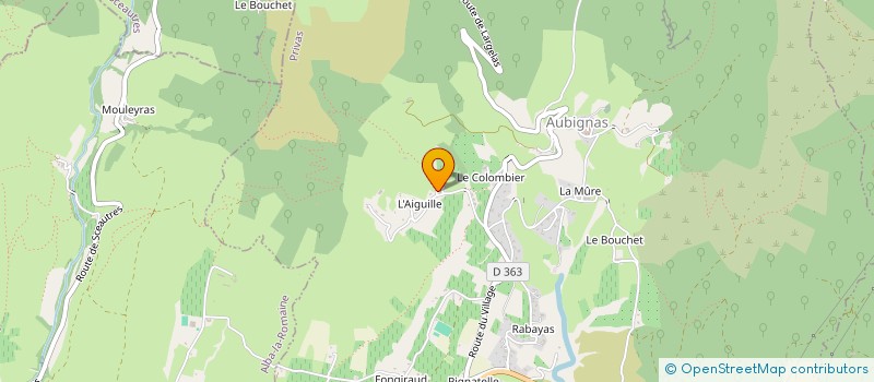 localisation de l'entreprise ASSOCIATION OXYGENE à AUBIGNAS