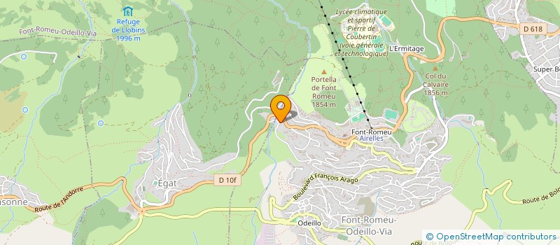 localisation de l'entreprise ASSOCIATION P'TITS CLUB DE FONT-ROMEU  FONT-ROMEU-ODEILLO-VIA