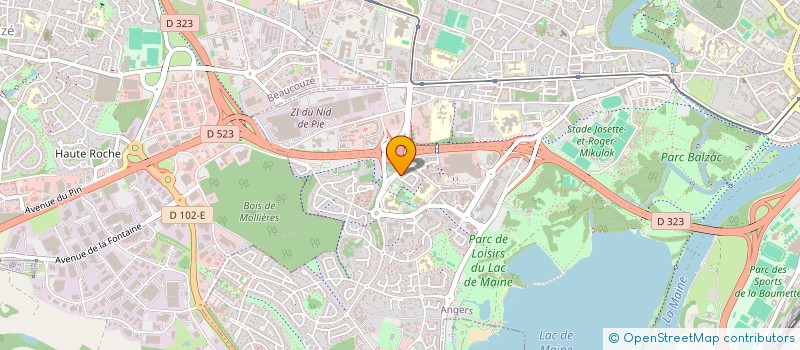 localisation de l'entreprise ASSOCIATION P'TITS MOMES à ANGERS