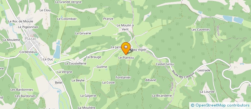 localisation de l'entreprise ASSOCIATION PADMAKARA  PLAZAC