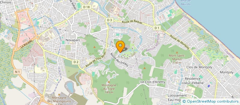 localisation de l'entreprise ASSOCIATION PALIKA VILLAGE  CAYENNE