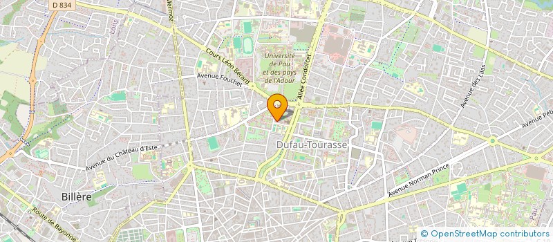 localisation de l'entreprise ASSOCIATION PALOISE DES VEUVES ET DES RETRAITES DE LA GENDARMERIE à PAU