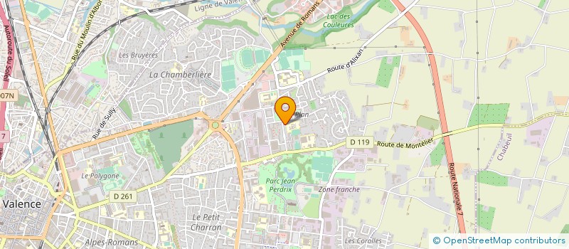 localisation de l'entreprise ASSOCIATION PARC'IN à VALENCE