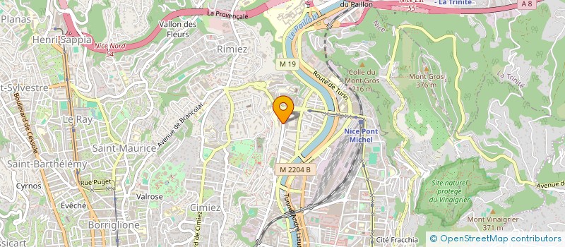 localisation de l'entreprise ASSOCIATION PARCOURS à NICE