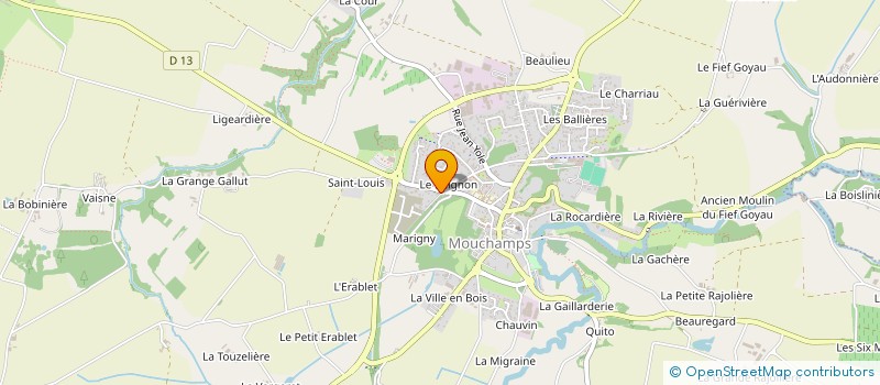 localisation de l'entreprise ASSOCIATION PARENTS D'ELEVES à MOUCHAMPS