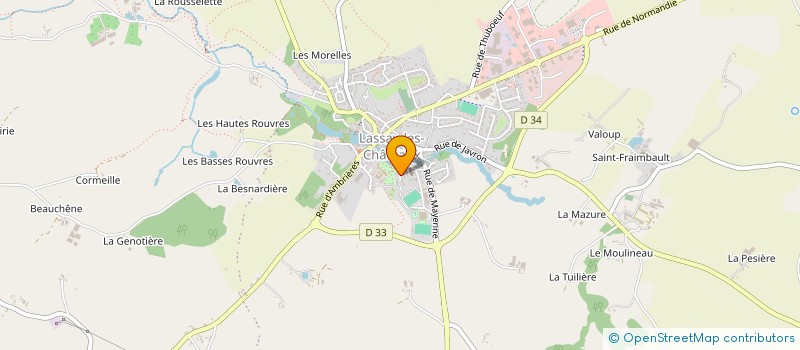 localisation de l'entreprise ASSOCIATION PARENTS D'ELEVES à LASSAY-LES-CHATEAUX