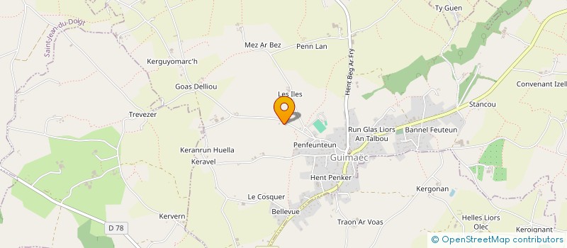 localisation de l'entreprise ASSOCIATION PARENTS D ELEVES à GUIMAEC