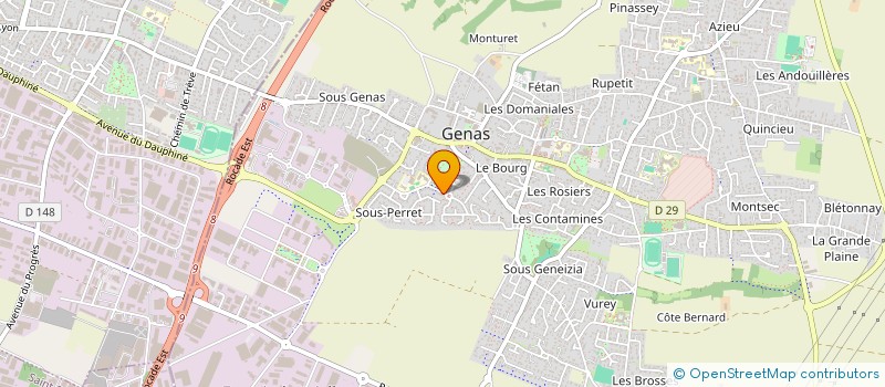 localisation de l'entreprise ASSOCIATION PARENTS D''ELEVES ANNE FRANK 69 (APAF69)  GENAS