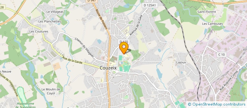 localisation de l'entreprise ASSOCIATION PARENTS D'ELEVES COLLEGE COUZEIX à COUZEIX