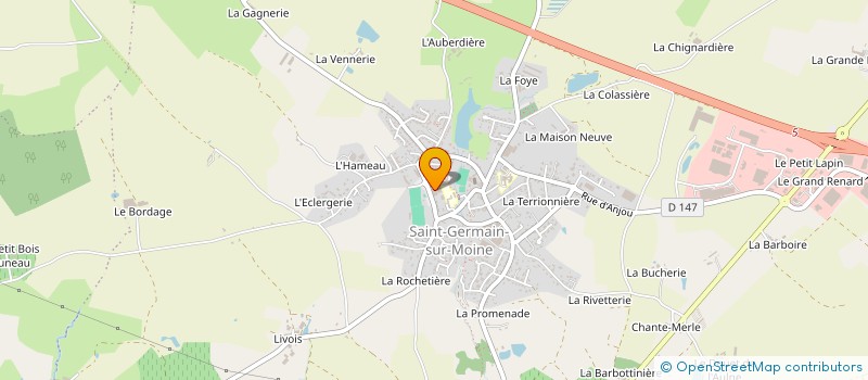 localisation de l'entreprise ASSOCIATION PARENTS D'ELEVES ECOLE ST JOSEPH ST GERMAIN SUR MOINE  SEVREMOINE