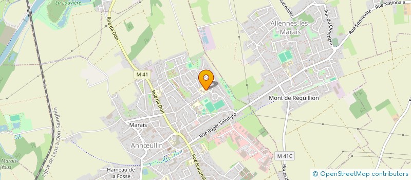 localisation de l'entreprise ASSOCIATION PARENTS D'ELEVES GROUPE SCOLAIRE CHOPIN CARPENTIER  ANNULLIN