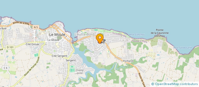 localisation de l'entreprise ASSOCIATION PARENTS D'ELEVES LAURE LAURE SOLIVEAU à LE MOULE