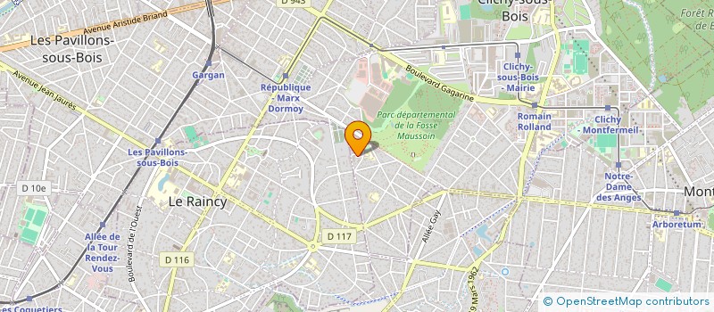 localisation de l'entreprise ASSOCIATION PARENTS D'ELEVES PRIMAIRE PASTEUR ( APEPP ) à CLICHY-SOUS-BOIS