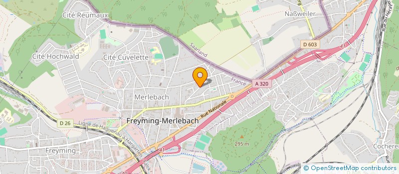 localisation de l'entreprise ASSOCIATION PARENTS ET AMIS DES SCOUTS  FREYMING-MERLEBACH