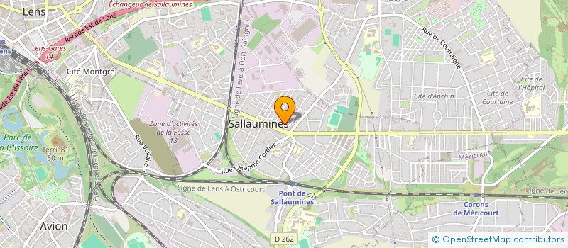 localisation de l'entreprise ASSOCIATION PARENTS ET AMIS ECOLE MATERNELLE JEANNE LHOMMET 62430 SALLAUMINES  SALLAUMINES