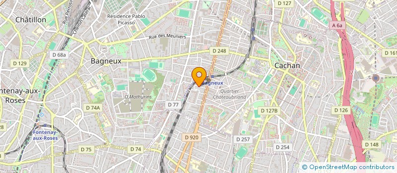 localisation de l'entreprise ASSOCIATION PARIS-BREIZH  BAGNEUX