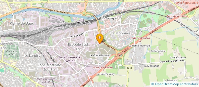 localisation de l'entreprise ASSOCIATION PARITAIRE ACTIVITES SOCIALES ET CULTURELLES DE L'ARTISANAT EN BRETAGNE  CESSON-SEVIGNE