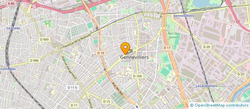 localisation de l'entreprise ASSOCIATION PAROISSE DE GENNEVILLIERS à GENNEVILLIERS