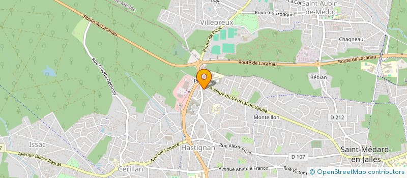 localisation de l'entreprise ASSOCIATION PAROISSE ESPACE  SAINT-MEDARD-EN-JALLES