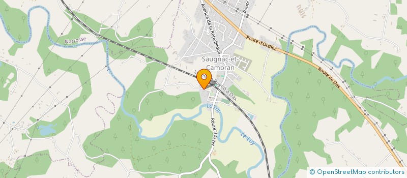 localisation de l'entreprise ASSOCIATION PAROISSE LE BON PASTEUR  SAUGNAC-ET-CAMBRAN