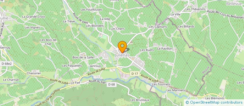 localisation de l'entreprise ASSOCIATION PAROISSIALE DE JULIENAS  JULIENAS