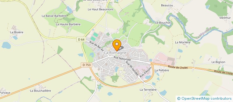 localisation de l'entreprise ASSOCIATION PAROISSIALE DE LA ROMAGNE  LA ROMAGNE