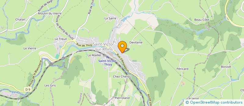 localisation de l'entreprise ASSOCIATION PAROISSIALE DE SAINT VICTOR SUR RHINS  SAINT-VICTOR-SUR-RHINS