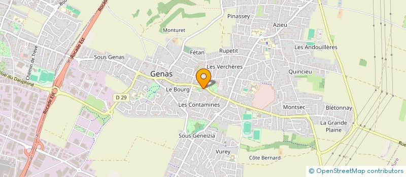 localisation de l'entreprise ASSOCIATION PAROISSIALE GENAS-AZIEU à GENAS
