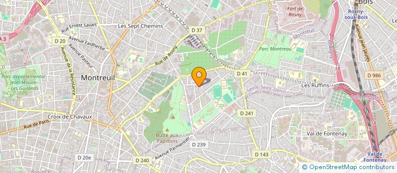 localisation de l'entreprise ASSOCIATION PAROLE ET ECRITURE à MONTREUIL