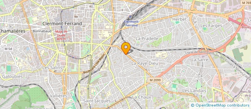 localisation de l'entreprise ASSOCIATION PARTAGE  CLERMONT-FERRAND