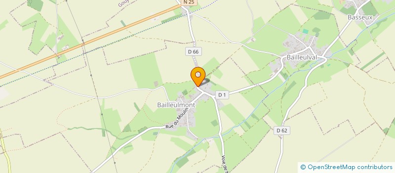 localisation de l'entreprise ASSOCIATION PARTAGE ESPERANCE  BAILLEULMONT