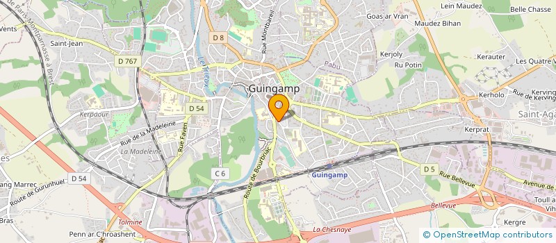 localisation de l'entreprise ASSOCIATION PARTAGE ET EMPLOIS à GUINGAMP