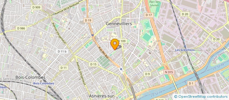 localisation de l'entreprise ASSOCIATION PARTAGEN92 à GENNEVILLIERS