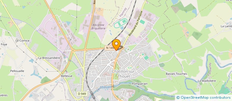 localisation de l'entreprise ASSOCIATION PARTHENAISIENNE EQUIT'HANDI  CHATILLON-SUR-THOUET