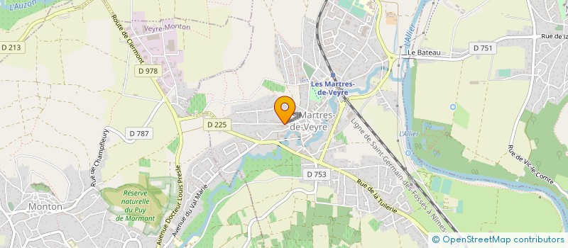 localisation de l'entreprise ASSOCIATION PASSAGES  LES MARTRES-DE-VEYRE